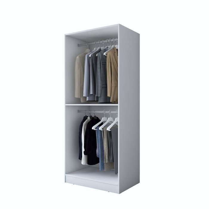Hanah Home Armario Blanco con Estanterías Hanah Home Armario Blanco con Estanterías